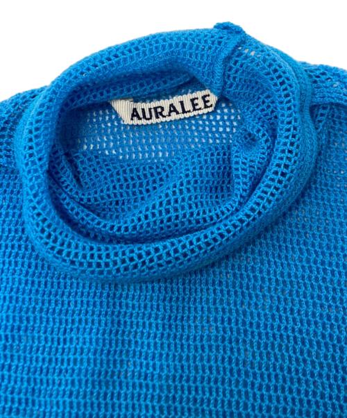 AURALEE（オーラリー）AURALEE (オーラリー) WOOL RASCHEL MESH TURTLE NECK L/S スカイブルー サイズ:SIZE 0の古着・服飾アイテム