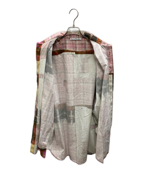 Acne studios（アクネ ストゥディオス）Acne studios (アクネ ストゥディオス) パッチワークプリントシャツ ピンク サイズ:48の古着・服飾アイテム