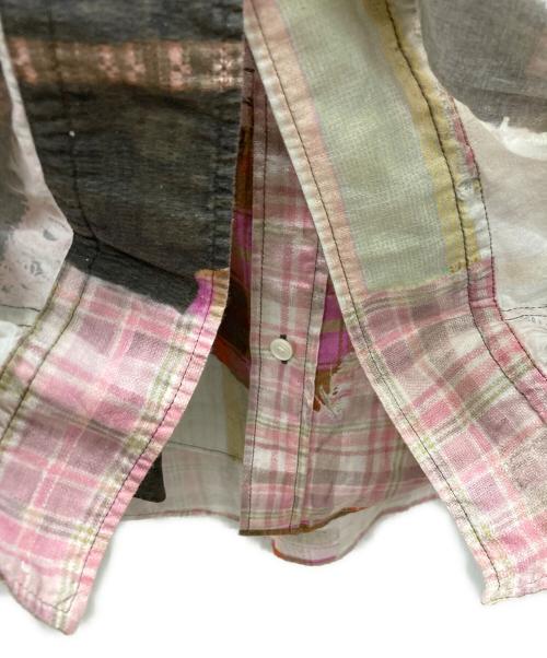 Acne studios（アクネ ストゥディオス）Acne studios (アクネ ストゥディオス) パッチワークプリントシャツ ピンク サイズ:48の古着・服飾アイテム