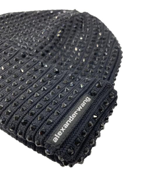 ALEXANDER WANG（アレキサンダー・ワン）ALEXANDER WANG (アレキサンダー・ワン) ラインストーンビーニー ブラック サイズ:52cmの古着・服飾アイテム