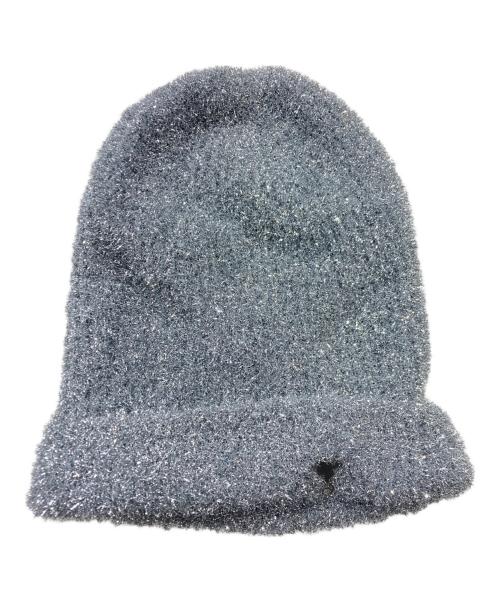AMI Alexandre Mattiussi（アミアレクサンドルマテュッシ）AMI Alexandre Mattiussi (アミアレクサンドルマテュッシ) ラメニット帽 シルバー 未使用品の古着・服飾アイテム