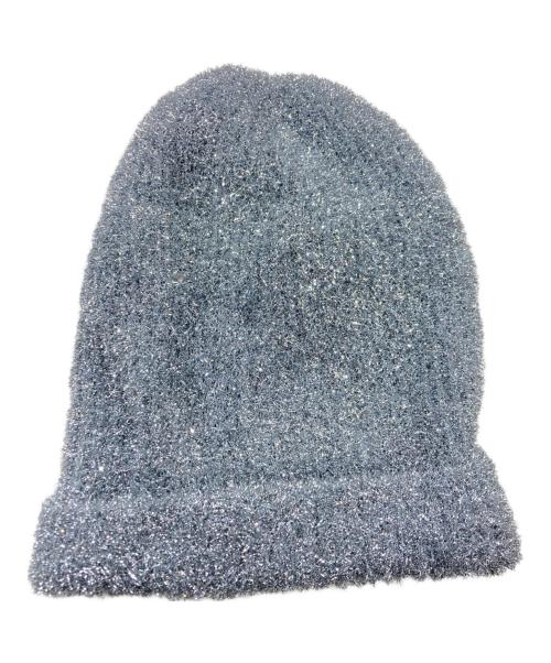 AMI Alexandre Mattiussi（アミアレクサンドルマテュッシ）AMI Alexandre Mattiussi (アミアレクサンドルマテュッシ) ラメニット帽 シルバー 未使用品の古着・服飾アイテム