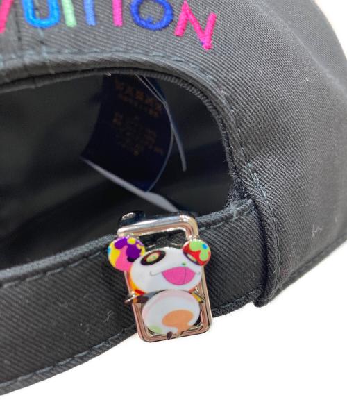 LOUIS VUITTON（ルイ ヴィトン）LOUIS VUITTON (ルイ ヴィトン) TAKASHI MURAKAMI (タカシ ムラカミ) Superflat Cap ブラックの古着・服飾アイテム