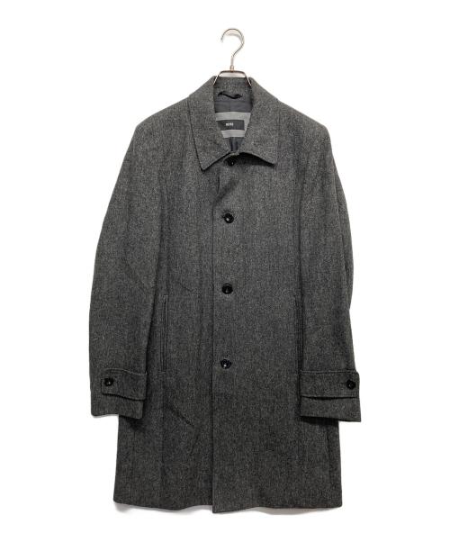 BOSS HUGO BOSS（ボス ヒューゴボス）BOSS HUGO BOSS (ボス ヒューゴボス) ウールチェスターコート グレー サイズ:50の古着・服飾アイテム