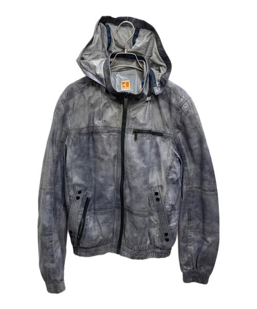 BOSS ORANGE（ボスオレンジ）BOSS Orange (ボスオレンジ) グラデーションフーデッドジャケット グレー サイズ:UK 48の古着・服飾アイテム