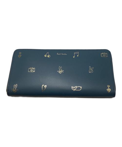 PAUL SMITH（ポールスミス）Paul Smith (ポールスミス) ミックスドゥードゥル長財布 ネイビーの古着・服飾アイテム