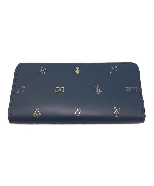 PAUL SMITH（ポールスミス）Paul Smith (ポールスミス) ミックスドゥードゥル長財布 ネイビーの古着・服飾アイテム