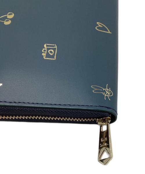 PAUL SMITH（ポールスミス）Paul Smith (ポールスミス) ミックスドゥードゥル長財布 ネイビーの古着・服飾アイテム