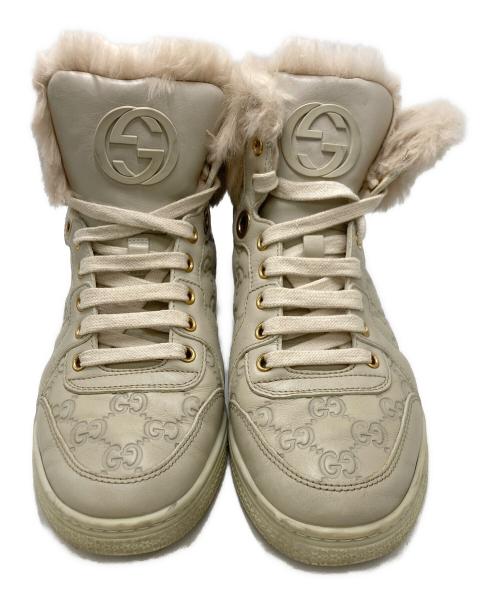 GUCCI（グッチ）GUCCI (グッチ) ハイカットスニーカー アイボリー サイズ:SIZE 37 1/2の古着・服飾アイテム