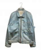 stussyステューシー）の古着「ZIP WORK JACKET DENIM/デニムジャケット」｜インディゴ