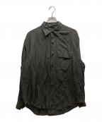 YLEVEイレーヴ）の古着「ビスコースリネンシャツ」｜チャコールグレー