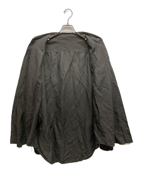 YLEVE（イレーヴ）YLEVE (イレーヴ) ビスコースリネンシャツ チャコールグレー サイズ:4の古着・服飾アイテム