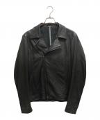 ATTACHMENTアタッチメント）の古着「レザーライダースジャケット」｜ブラック