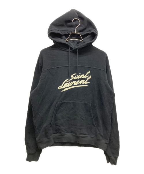 Saint Laurent Paris（サンローランパリ）Saint Laurent Paris (サンローランパリ) 50s SIGNATURE HOODIE ブラック サイズ:SIZE XXLの古着・服飾アイテム