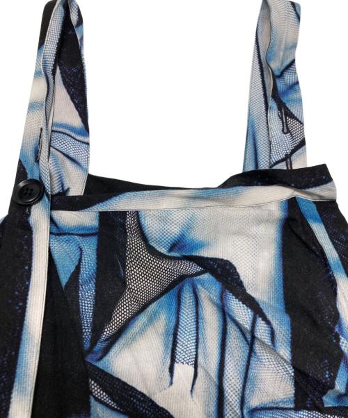 Y's（ワイズ）Y's (ワイズ) フローラルプリントエプロンドレス ブルー サイズ:SIZE 1の古着・服飾アイテム