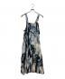 Y's（ワイズ）の古着「フローラルプリントエプロンドレス」｜ブルー