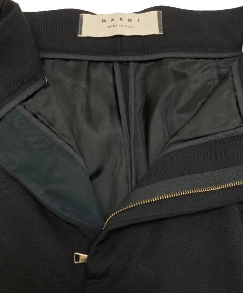 MARNI（マルニ）MARNI (マルニ) タックワイドパンツ ブラック サイズ:SIZE 38の古着・服飾アイテム