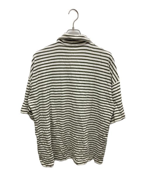 BOTTEGA VENETA（ボッテガベネタ）BOTTEGA VENETA (ボッテガベネタ) 半袖ポロシャツ ホワイト×グリーン サイズ:SIZE50の古着・服飾アイテム