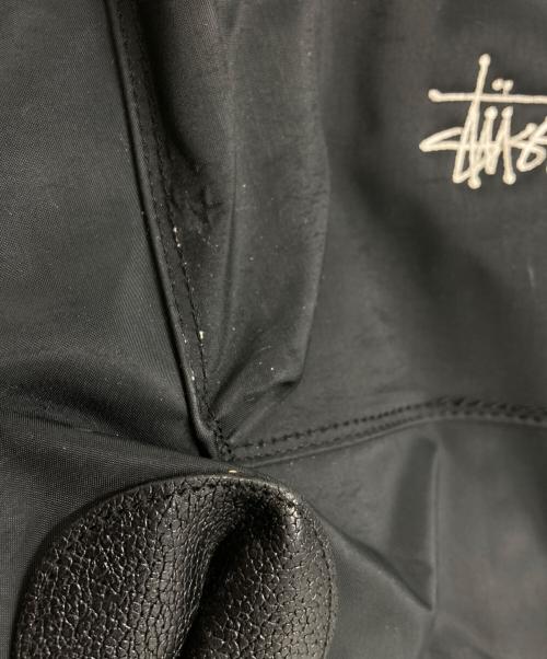 stussy（ステューシー）stussy (ステューシー) レザー切替 ナイロンリュック ブラックの古着・服飾アイテム