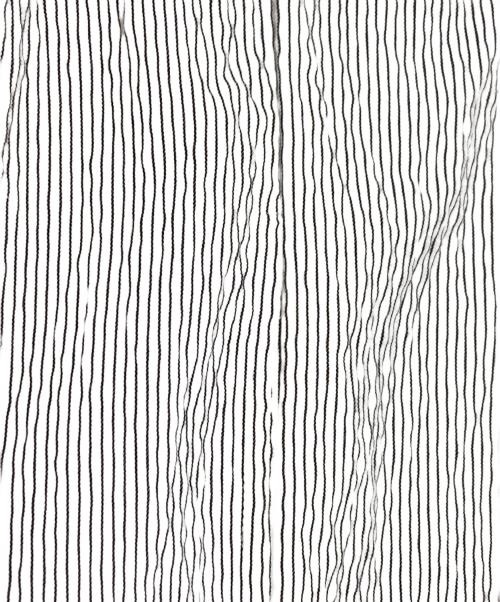 shrimps（シュリンプス）shrimps (シュリンプス) バックレースアップストライプワンピース ブラック×ホワイト サイズ:SIZE 101cm (W40)の古着・服飾アイテム