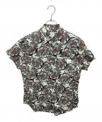 THE NORTH FACE×mina perhonenザ ノース フェイス×ミナ ペルホネン）の古着「半袖総柄シャツ」｜ブラウン×ベージュ