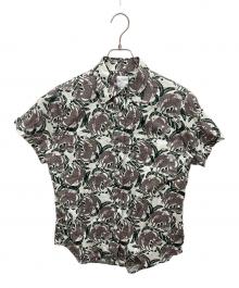 THE NORTH FACE×mina perhonen（ザ ノース フェイス×ミナ ペルホネン）の古着「半袖総柄シャツ」｜ブラウン×ベージュ