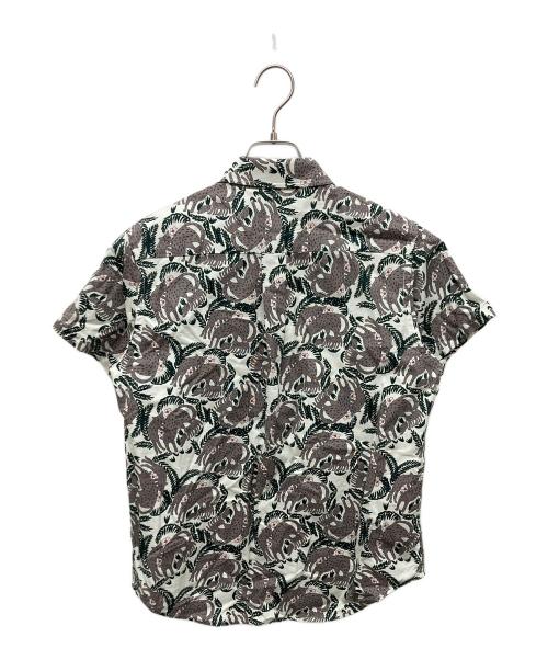 THE NORTH FACE（ザ ノース フェイス）THE NORTH FACE (ザ ノース フェイス) mina perhonen (ミナ ペルホネン) 半袖総柄シャツ ブラウン×ベージュ サイズ:SIZE Lの古着・服飾アイテム