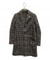 LARDINI（ラルディーニ）の古着「ブートニエール付属アルパカ混 チェックシングルウールコート」｜ネイビー