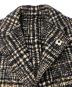 中古・古着 LARDINI (ラルディーニ) ブートニエール付属アルパカ混 チェックシングルウールコート ネイビー サイズ:サイズ44：25000円