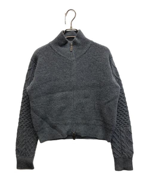 TTT MSW（ティー）TTT MSW (ティー) Drivers Zip Up Knit グレー サイズ:SIZE Sの古着・服飾アイテム