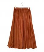forte forteフォルテ・フォルテ）の古着「シルクスカート」｜オレンジ