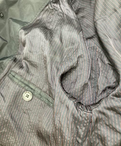 ARMANI COLLEZIONI（アルマーニ コレツィオーニ）ARMANI COLLEZIONI (アルマーニ コレツィオーニ) ナイロン ステンカラーコート ブラック サイズ:SIZE50の古着・服飾アイテム