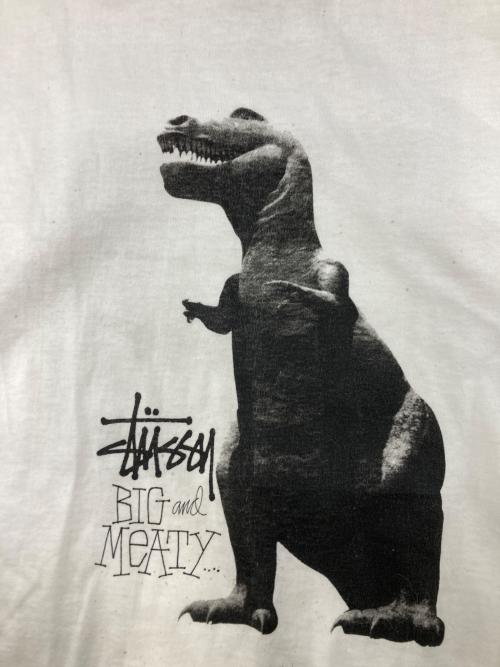 stussy（ステューシー）stussy (ステューシー) ティラノ Tシャツ ホワイト サイズ:SIZE　Mの古着・服飾アイテム
