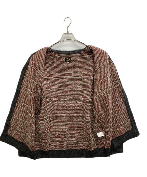 Needles（ニードルズ）Needles (ニードルズ) Mohair Cardigan レッド×グレー サイズ:Mの古着・服飾アイテム