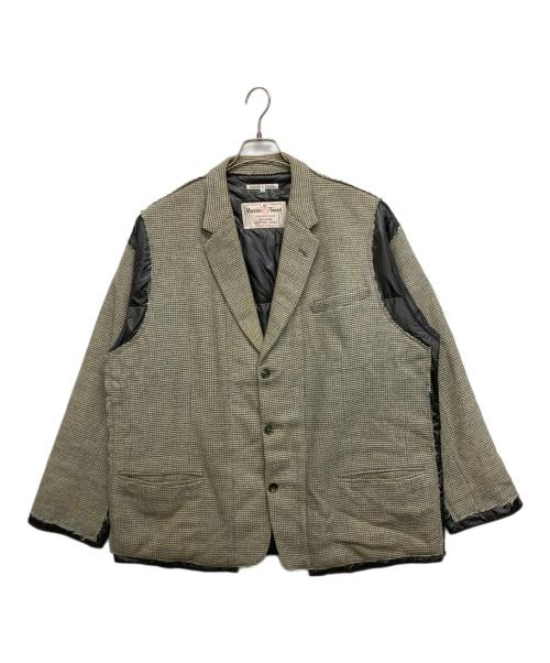 Rebuild by Needles（リビルドバイニードルス）Rebuild by Needles (リビルドバイニードルス) Harris Tweed (ハリスツイード) 再構築ツイードジャケット カーキ サイズ:Ｌの古着・服飾アイテム