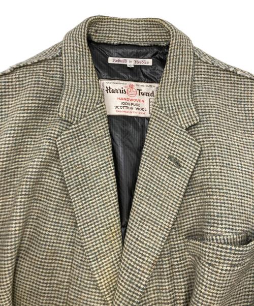Rebuild by Needles（リビルドバイニードルス）Rebuild by Needles (リビルドバイニードルス) Harris Tweed (ハリスツイード) 再構築ツイードジャケット カーキ サイズ:Ｌの古着・服飾アイテム
