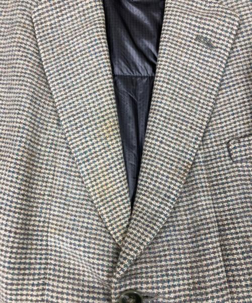 Rebuild by Needles（リビルドバイニードルス）Rebuild by Needles (リビルドバイニードルス) Harris Tweed (ハリスツイード) 再構築ツイードジャケット カーキ サイズ:Ｌの古着・服飾アイテム