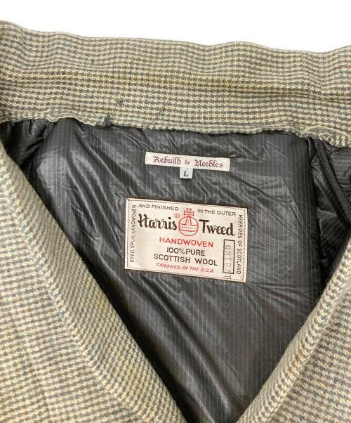 Rebuild by Needles（リビルドバイニードルス）Rebuild by Needles (リビルドバイニードルス) Harris Tweed (ハリスツイード) 再構築ツイードジャケット カーキ サイズ:Ｌの古着・服飾アイテム