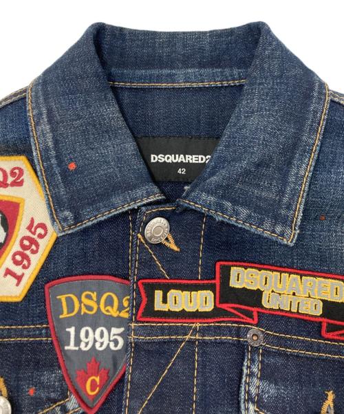 DSQUARED2（ディースクエアード）DSQUARED2 (ディースクエアード) DAN JEAN JACKET インディゴ サイズ:SIZE 42の古着・服飾アイテム