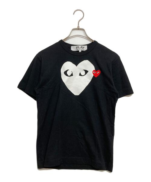 PLAY COMME des GARCONS（プレイコムデギャルソン）PLAY COMME des GARCONS (プレイコムデギャルソン) Printed Heart T-Shirt With Red Emblem Black ブラック サイズ:SIZE Sの古着・服飾アイテム