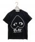 PLAY COMME des GARCONS（プレイコムデギャルソン）の古着「逆さラインハート Playロゴ半袖Tシャツ」｜ブラック