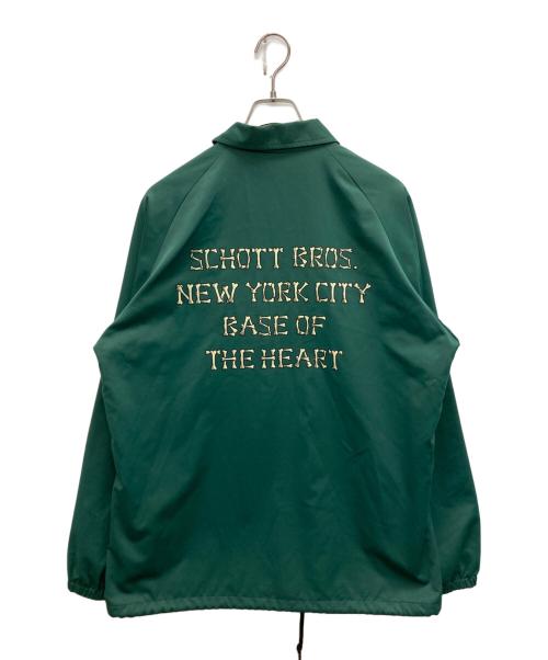 Schott NYC（ショット NYC）Schott NYC (ショット NYC) ボーンロゴコーチジャケット グリーン サイズ:SIZE Lの古着・服飾アイテム