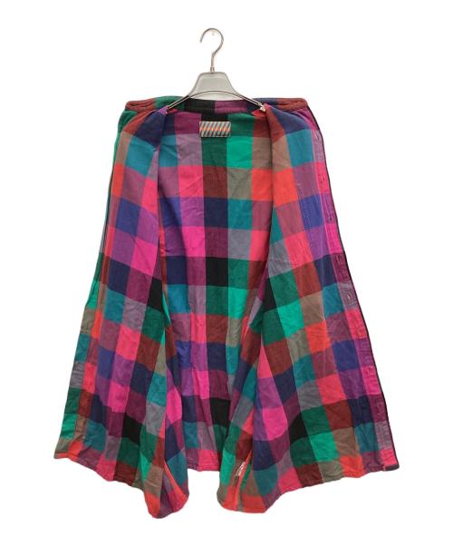 Henrik Vibskov（ヘンリック ヴィブスコフ）Henrik Vibskov (ヘンリック ヴィブスコフ) マドラスロングチェックシャツ マルチカラー サイズ:SIZE Mの古着・服飾アイテム