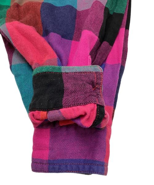 Henrik Vibskov（ヘンリック ヴィブスコフ）Henrik Vibskov (ヘンリック ヴィブスコフ) マドラスロングチェックシャツ マルチカラー サイズ:SIZE Mの古着・服飾アイテム