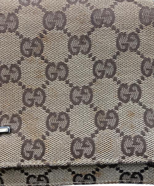 GUCCI（グッチ）GUCCI (グッチ) ワンショルダーアクセサリーポーチ ベージュ×ブラウンの古着・服飾アイテム