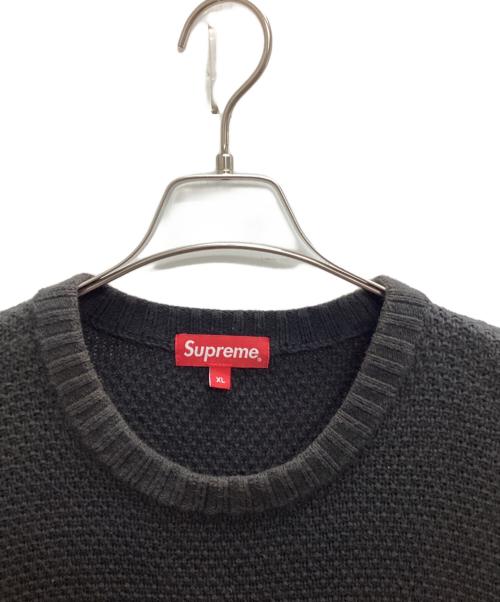 SUPREME（シュプリーム）SUPREME (シュプリーム) textured small box sweater ブラック サイズ:XLの古着・服飾アイテム