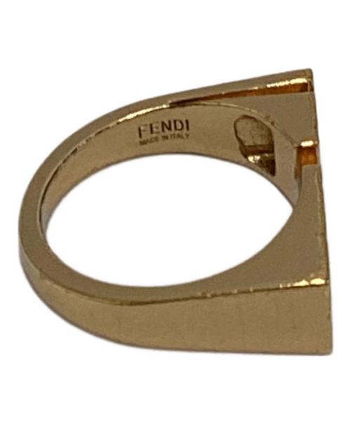 FENDI（フェンディ）FENDI (フェンディ) ロゴレタリングリング ゴールド サイズ:Mの古着・服飾アイテム