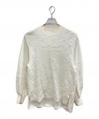 Mame Kurogouchiマメクロゴウチ）の古着「Floral Jacquard Knitted Top」｜ホワイト