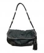 PRADAプラダ）の古着「タッセル付きワンショルダーバッグ」｜ブラック