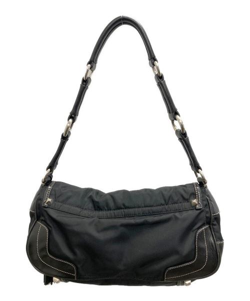 PRADA（プラダ）PRADA (プラダ) タッセル付きワンショルダーバッグ ブラックの古着・服飾アイテム
